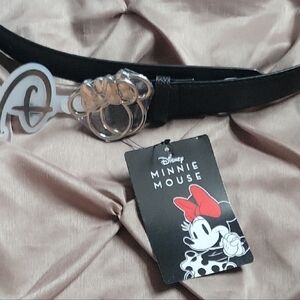 Disney Black Belt with Silver Hardware